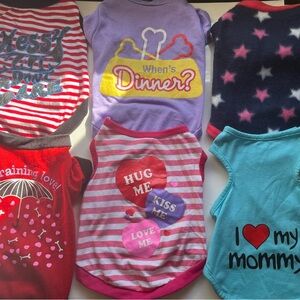 Striped Pink 'Hug Me' Dog Tank Top